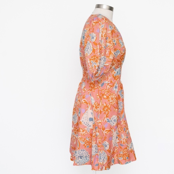 Trovata Birds of Paradis -  Gia Cotton Puff Sleeve Dress. - Picture 4 of 14